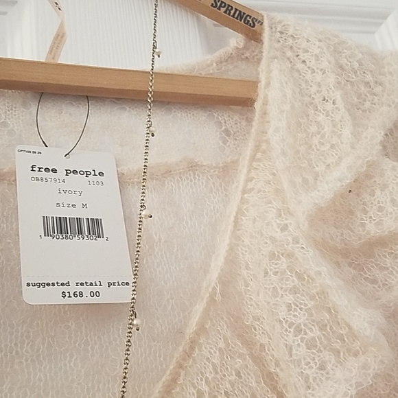 FREE PEOPLE Romantic Macaroon Boho Ruffle Neck Sweater - Picture 7 of 8